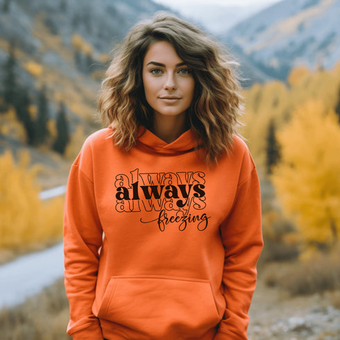 C & Win Sports Always Freezing Hoodie Orange / S - C & Win Sports